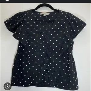 Women's Black Polka Dot Top